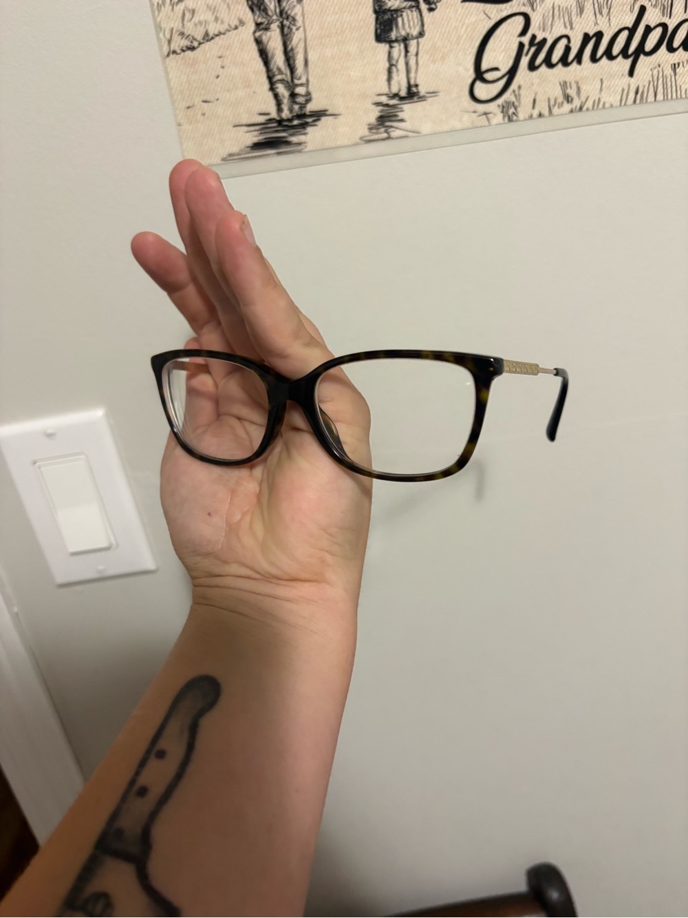 Michael Kors Tortoise Cat-Eye Glasses with Gold Temples